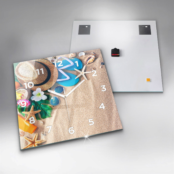 Ceas pătrat de perete din sticlă Accesorii de vacanta