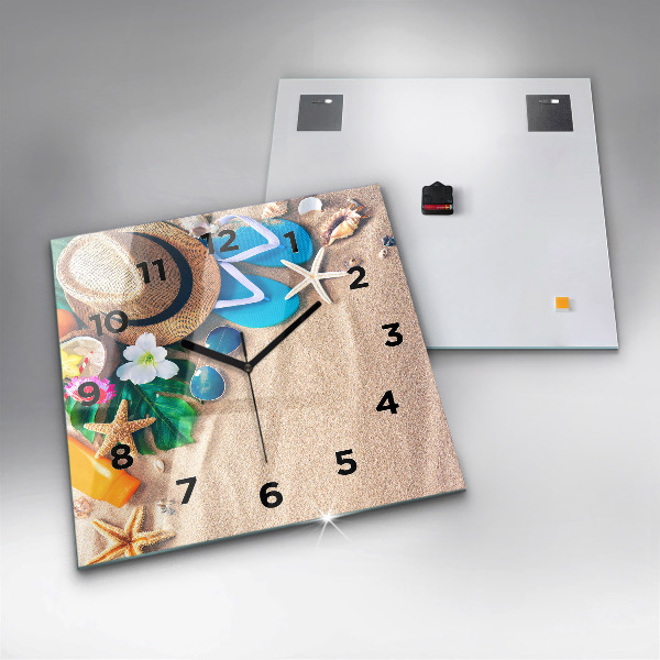 Ceas pătrat de perete din sticlă Accesorii de vacanta
