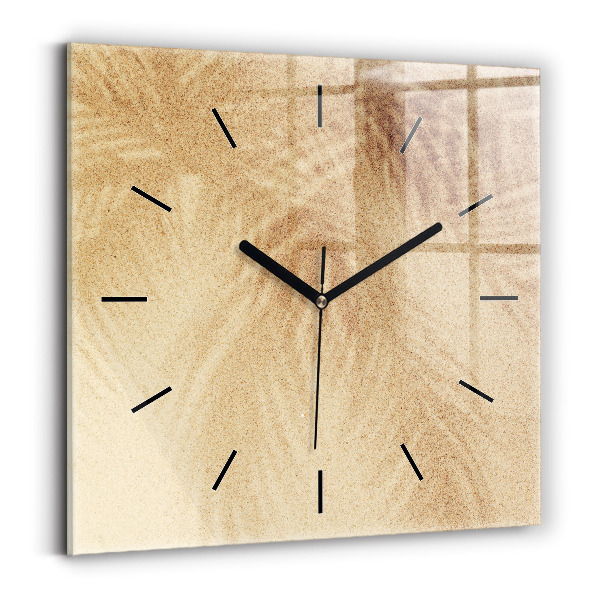 Ceas pătrat de perete din sticlă Abstracția aurie