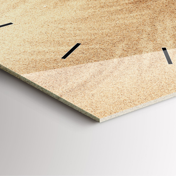 Ceas pătrat de perete din sticlă Abstracția aurie