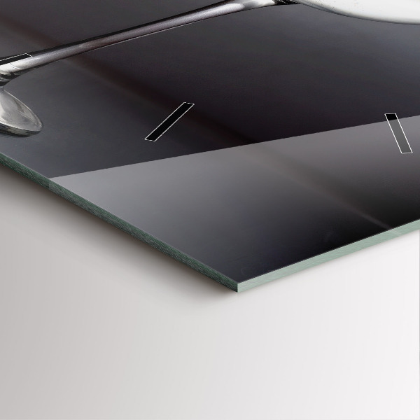 Ceas pătrat de perete din sticlă pahar de vin