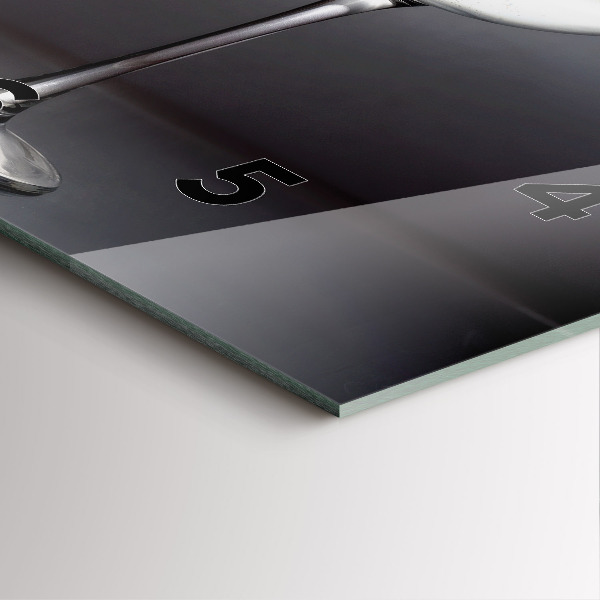 Ceas pătrat de perete din sticlă pahar de vin