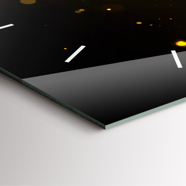 Ceas pătrat de perete din sticlă Polen auriu