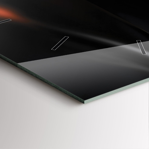 Ceas pătrat de perete din sticlă Abstracția