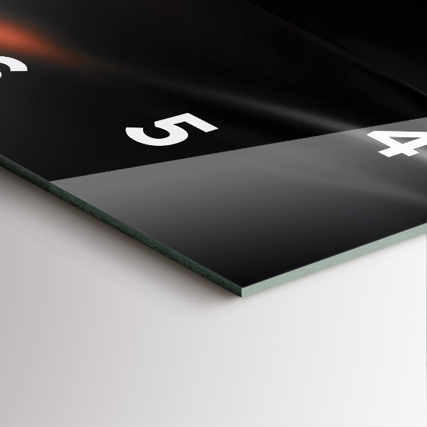 Ceas pătrat de perete din sticlă Abstracția