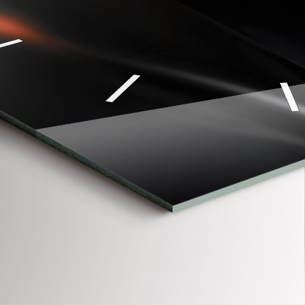 Ceas pătrat de perete din sticlă Abstracția