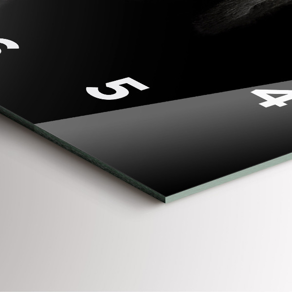 Ceas pătrat de perete din sticlă Câine și pisică scoțian