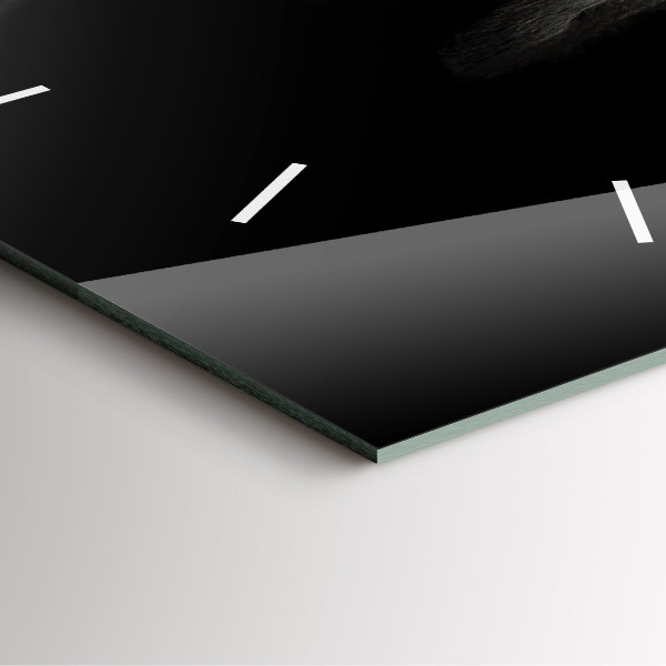 Ceas pătrat de perete din sticlă Câine și pisică scoțian