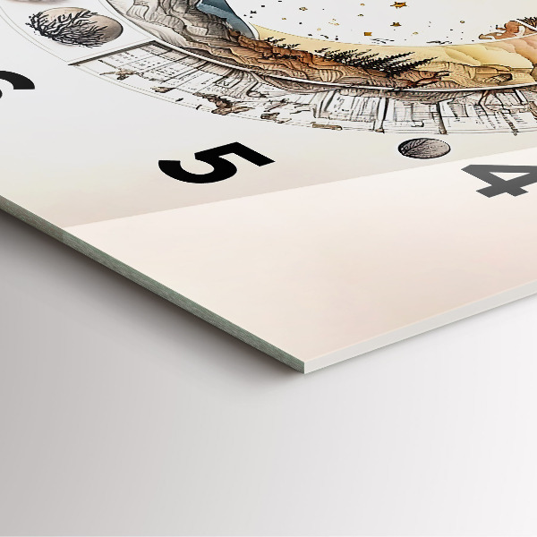 Ceas pătrat de perete din sticlă Ceas de astronomie