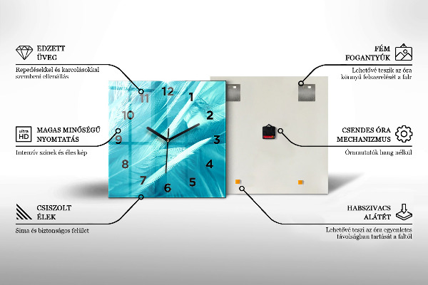 Ceas pătrat de perete din sticlă Pădure dintr-o dronă