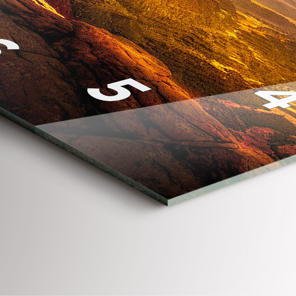 Ceas pătrat de perete din sticlă Marele Canion Arizona