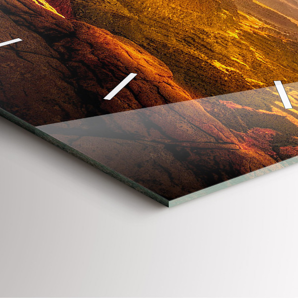 Ceas pătrat de perete din sticlă Marele Canion Arizona
