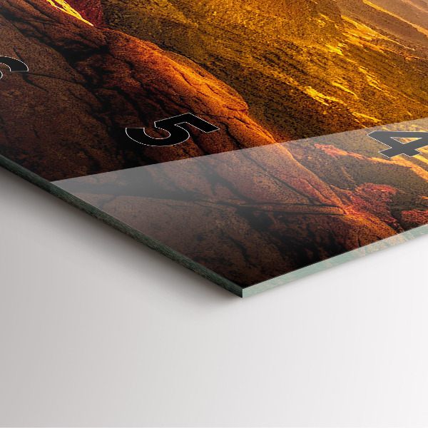 Ceas pătrat de perete din sticlă Marele Canion Arizona