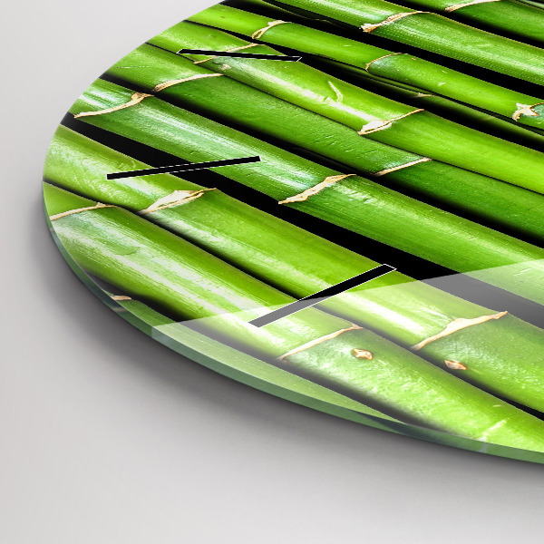 Ceas rotund de perete din sticlă bambus asiatic