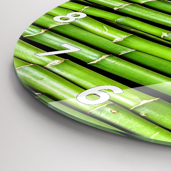 Ceas rotund de perete din sticlă bambus asiatic