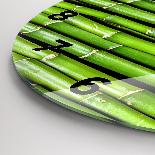 Ceas rotund de perete din sticlă bambus asiatic