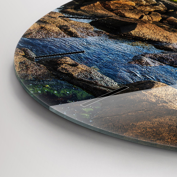 Ceas rotund de perete din sticlă Farul Annisquam