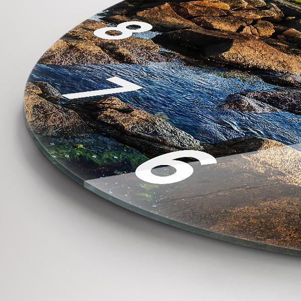 Ceas rotund de perete din sticlă Farul Annisquam