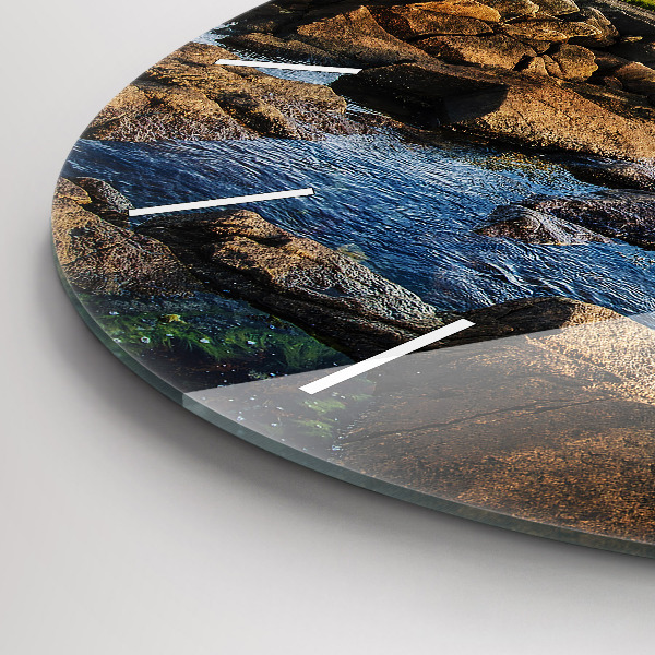 Ceas rotund de perete din sticlă Farul Annisquam