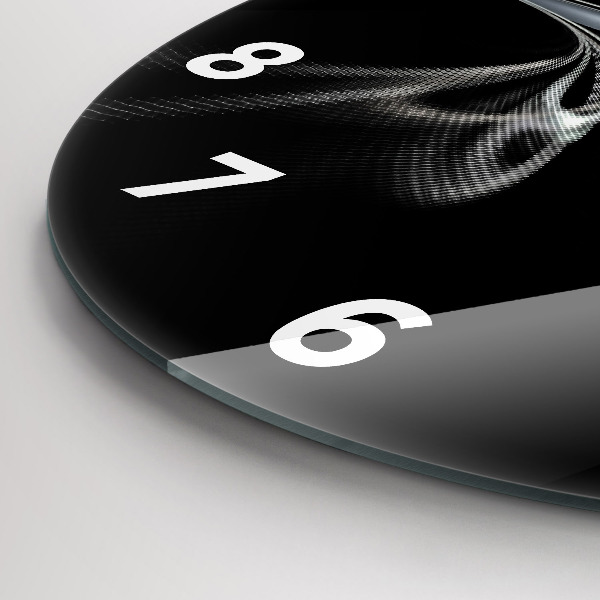 Ceas rotund de perete din sticlă Fum abstract