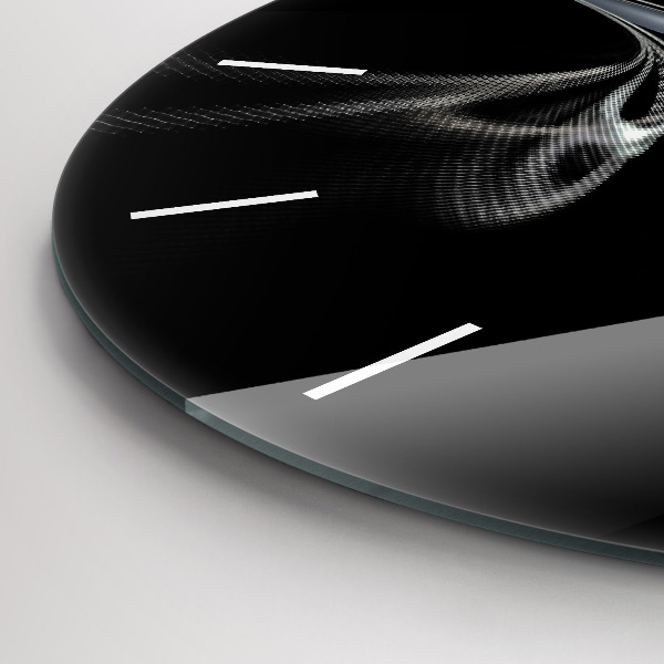 Ceas rotund de perete din sticlă Fum abstract