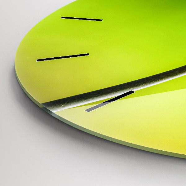 Ceas rotund de perete din sticlă Flori albastre