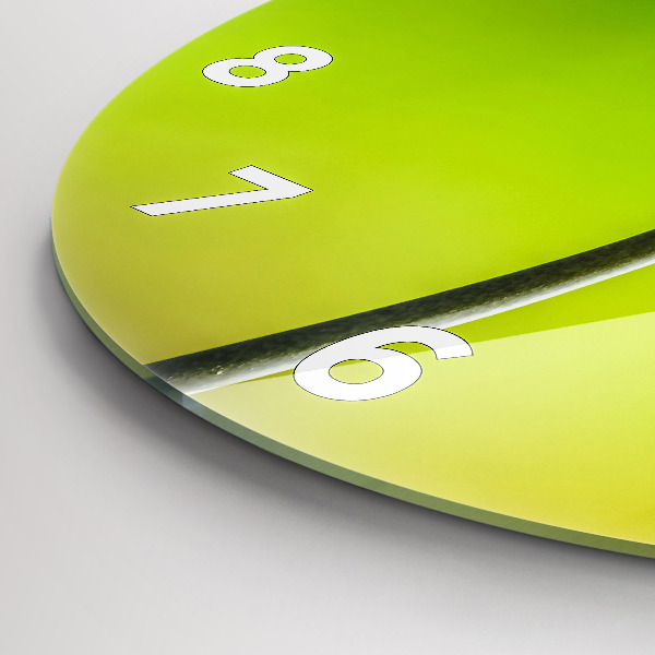 Ceas rotund de perete din sticlă Flori albastre