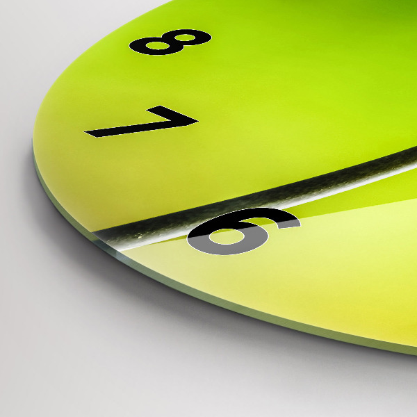 Ceas rotund de perete din sticlă Flori albastre