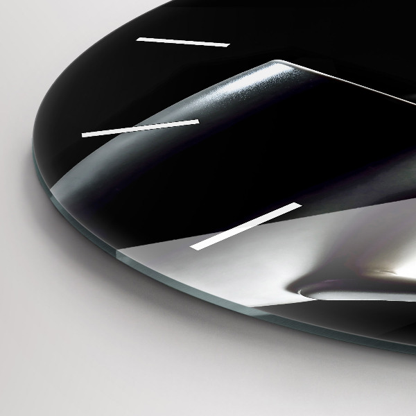 Ceas rotund de perete din sticlă O ceașcă de cafea