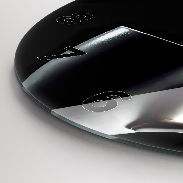 Ceas rotund de perete din sticlă O ceașcă de cafea