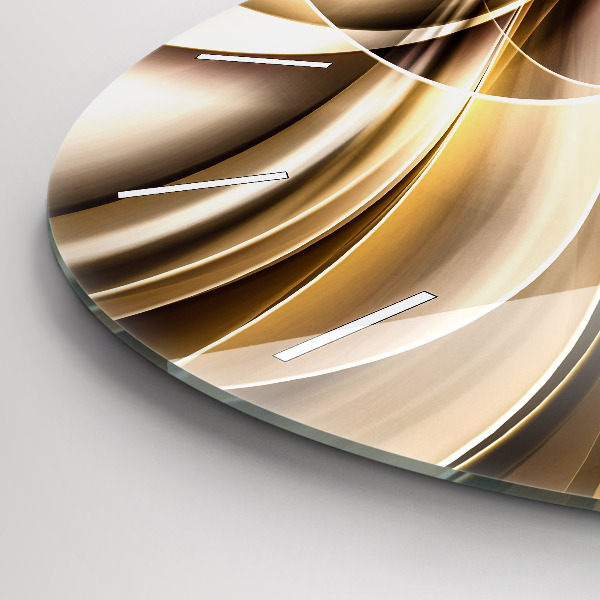 Ceas rotund de perete din sticlă Valuri abstracte