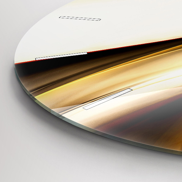 Ceas rotund de perete din sticlă Abstracția valurilor