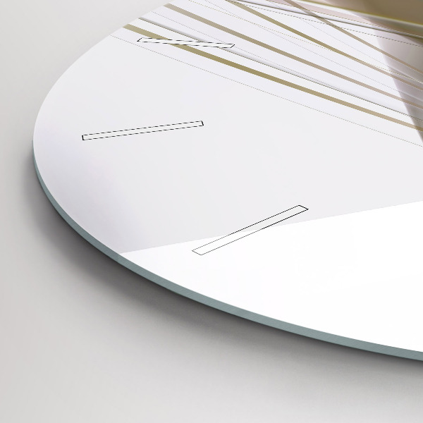 Ceas rotund de perete din sticlă Abstracție strălucitoare