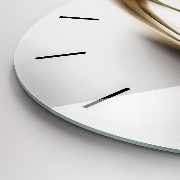 Ceas rotund de perete din sticlă Linii abstracte