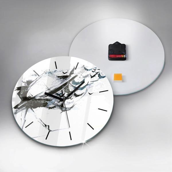 Ceas rotund de perete din sticlă Femeie dansând balet