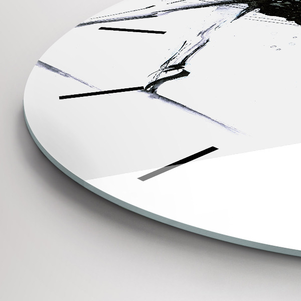 Ceas rotund de perete din sticlă Femeie dansând balet