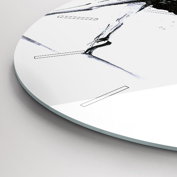 Ceas rotund de perete din sticlă Femeie dansând balet