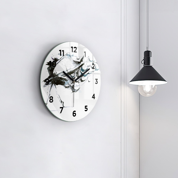 Ceas rotund de perete din sticlă Femeie dansând balet