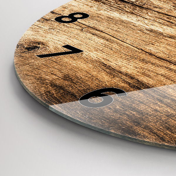 Ceas rotund de perete din sticlă Linguri de condimente