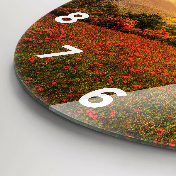 Ceas rotund de perete din sticlă Arborele inimii iubirii