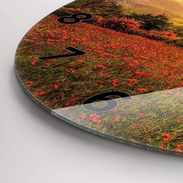 Ceas rotund de perete din sticlă Arborele inimii iubirii