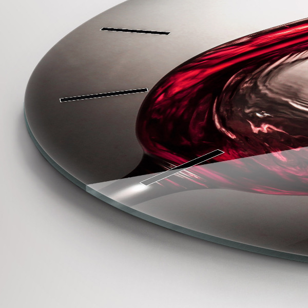 Ceas rotund de perete din sticlă pahar de vin