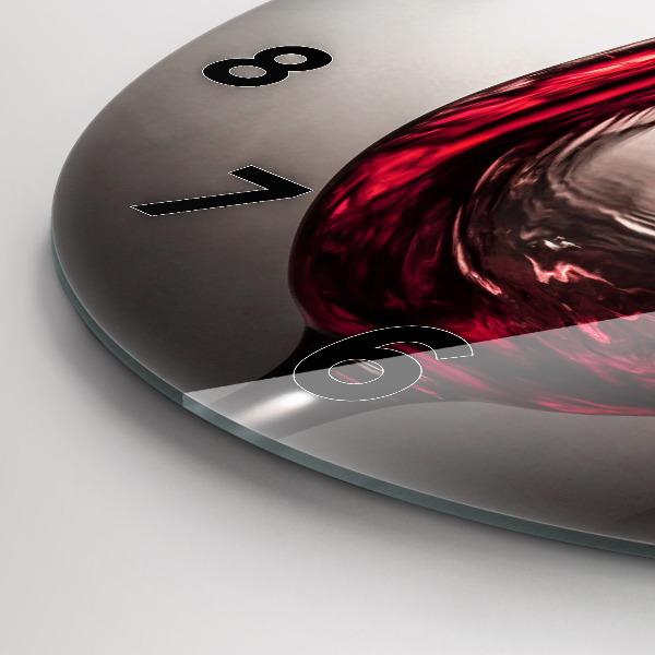 Ceas rotund de perete din sticlă pahar de vin