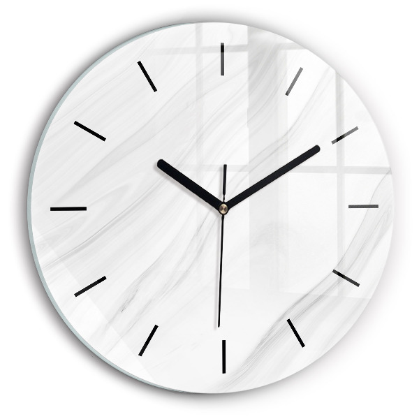 Ceas rotund de perete din sticlă Marmură decorativă