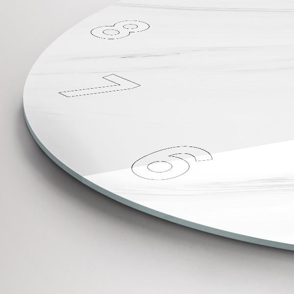 Ceas rotund de perete din sticlă Marmură decorativă