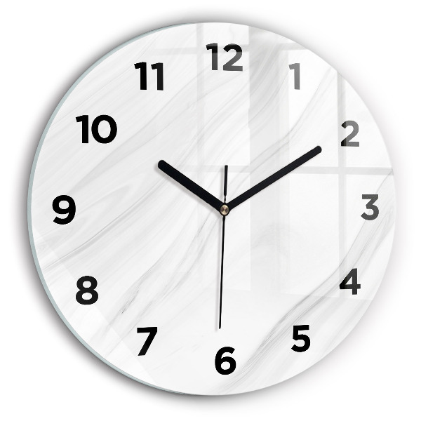 Ceas rotund de perete din sticlă Marmură decorativă