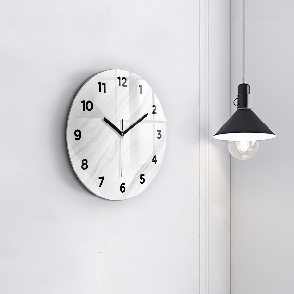 Ceas rotund de perete din sticlă Marmură decorativă