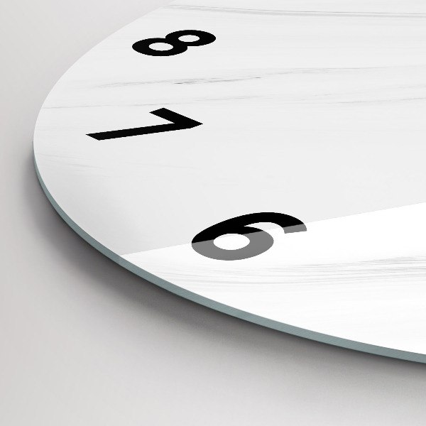 Ceas rotund de perete din sticlă Marmură decorativă