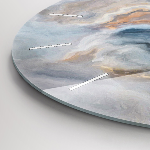 Ceas rotund de perete din sticlă Model de marmură