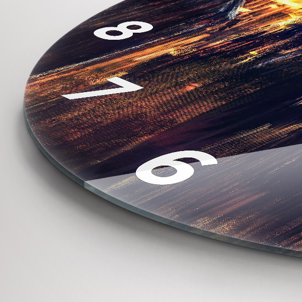 Ceas rotund de perete din sticlă Impresionismul în artă Rynek